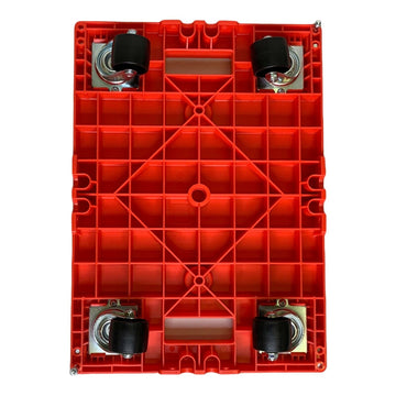 Mule Dollies, 500 Lb Capacity, 17.75" X 12.75" X 3.375", Red, 2-pack